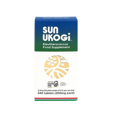 Sun Chlorella Sun Ukogi Eleuthero Root 200 mg - Natural Adaptogen Well Being & Endurance Supplement - Non-GMO - 240 Tablets, 8g