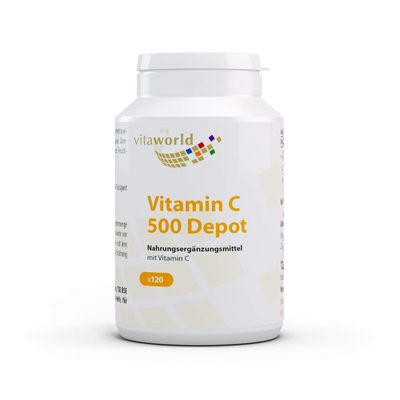 3 Pack Vita World Vitamin C 500mg Timed Release 3 x 120 Vegetarian Capsules Made in Germany