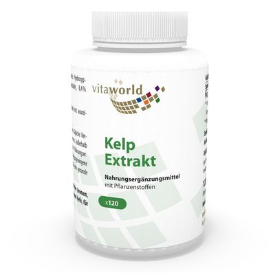 Vita World Kelp Extract 500Mg 120 Capsules Made in Germany
