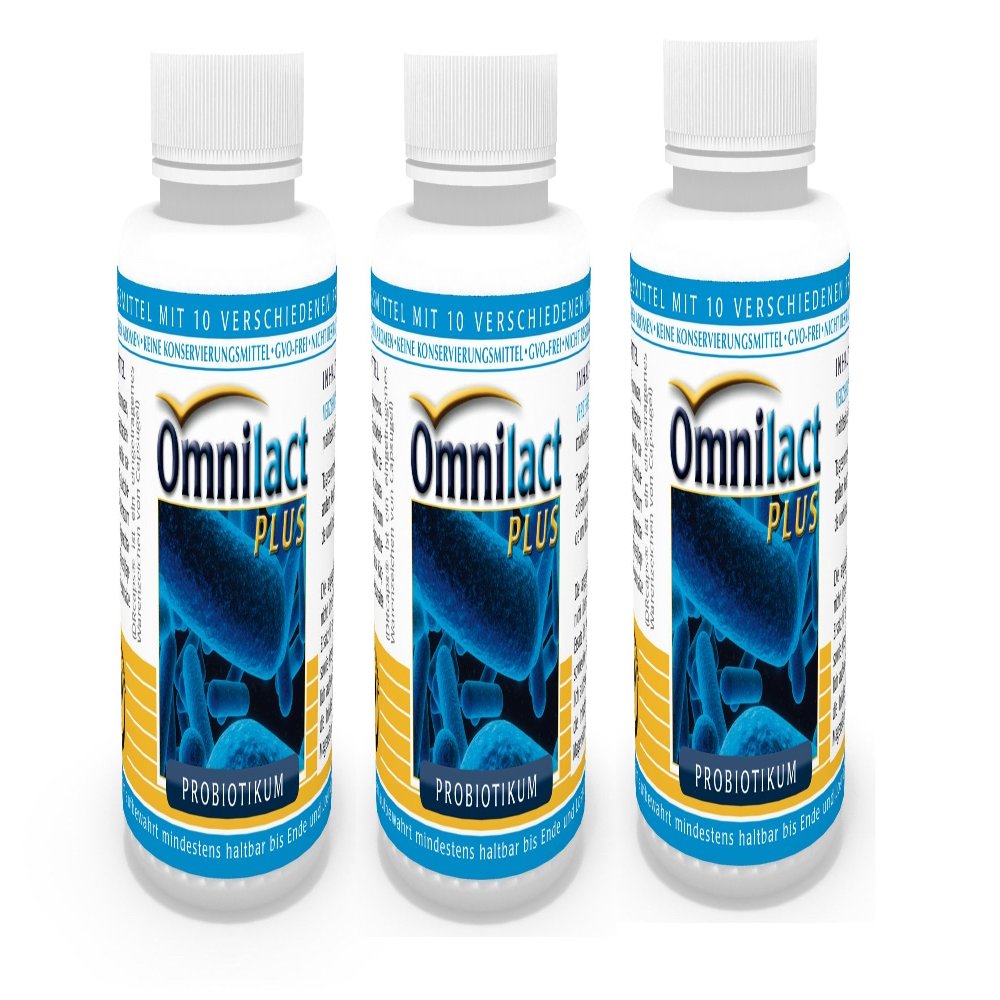 Vita World 3 Pack Omnilact Plus 3 x 100 Capsules Lactobacillus Probiotic Made in Germany