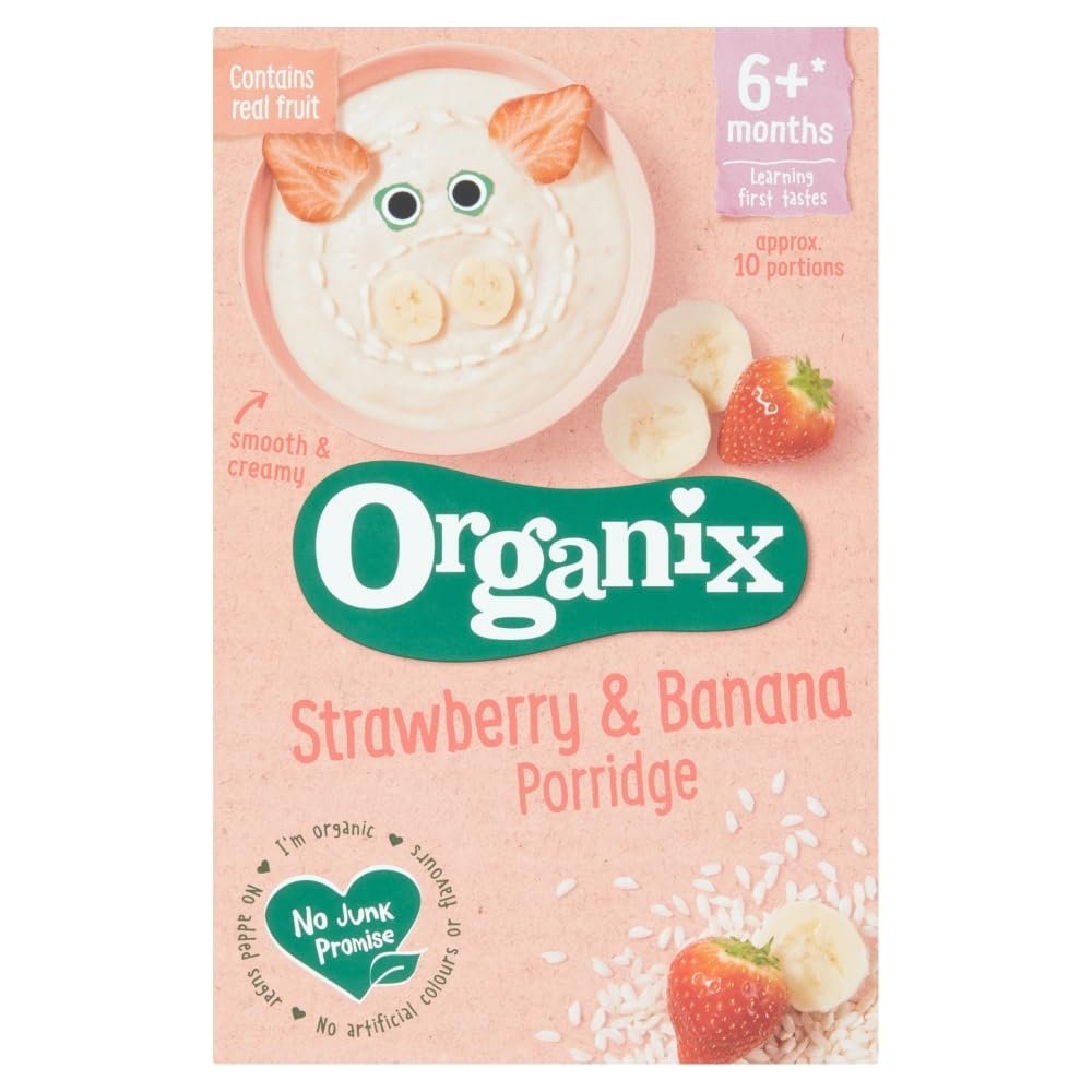 Organix Strawberry & Banana Porridge, 120g