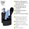 WENKO 3620127100 Wash up set Empire black - washing-up liquid dispenser, washing-up brush, dish cloth holder Capacity: 0.25 l, Soft-Touch ceramic, 11 x 19 x 12.5 cm, Black view 2