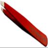 Tenartis 186 Red Slant Hair Tweezers Stainless Steel - Made in Italy view 1