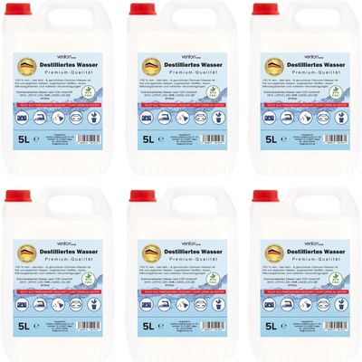 10 Pack 5 L LITRE Distilled Water (2 Cans)