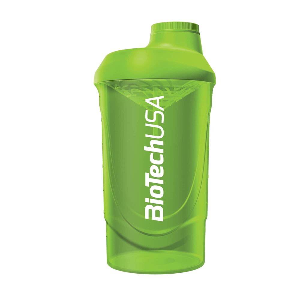 BioTechUSA Wave Shaker | Shaker Bottle | 100% Leak Proof | Enhanced Blending | Durable & Safe | Easy to Use & Clean, 600 ml, Green