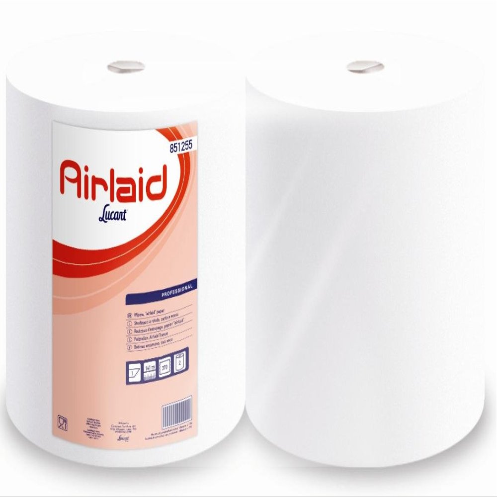 Airlaid Lucart Cleaning Rolls Extremely Wet Resistant 2 Rolls White