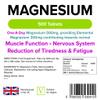 Lindens - Magnesium 500mg - 500 Tablets - UK Made, Reduces Tiredness & Fatigue, Supports Muscle & Nervous System Function - Bones & Teeth Health - Vegan, GMP & Letterbox Friendly view 2