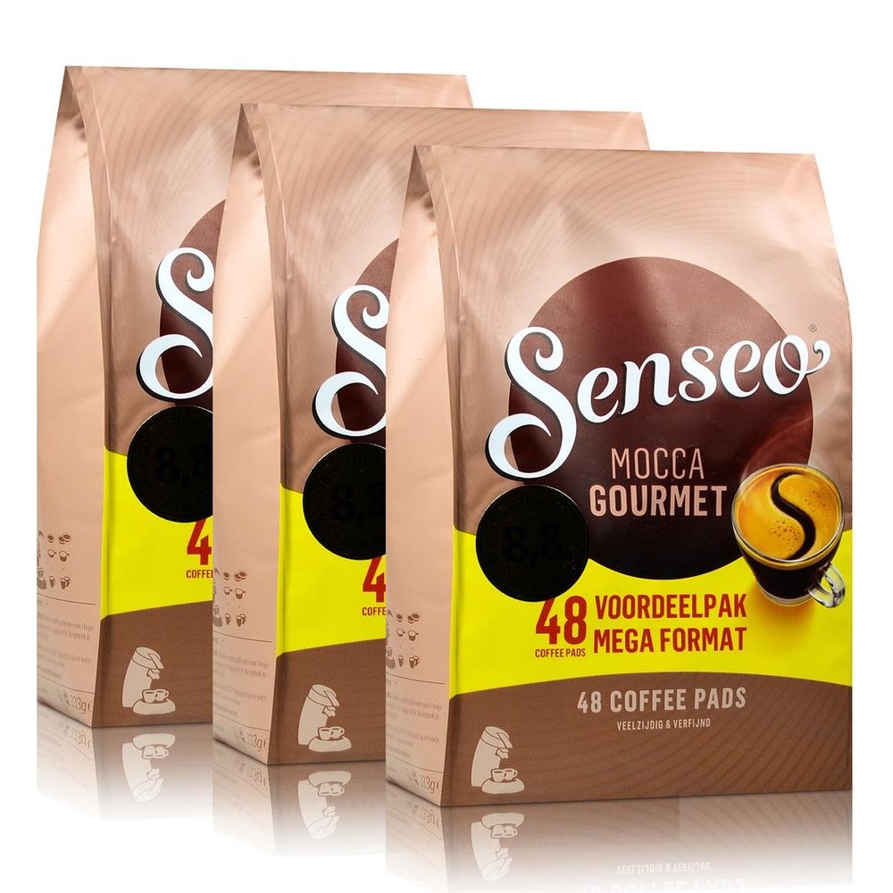 3x Senseo Mocca Gourmet Coffee Pads (48 Pads)