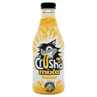 Crusha Mixa Banana Flavour Milkshake 1 Litre Case of 2