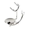 Chrome Razor and Shaving Brush Stand - Holds Straight Edge Razors, Barber Razors, Long Handle Double Edge Safety Razors, Cartridge Razors & Shave Brush view 1
