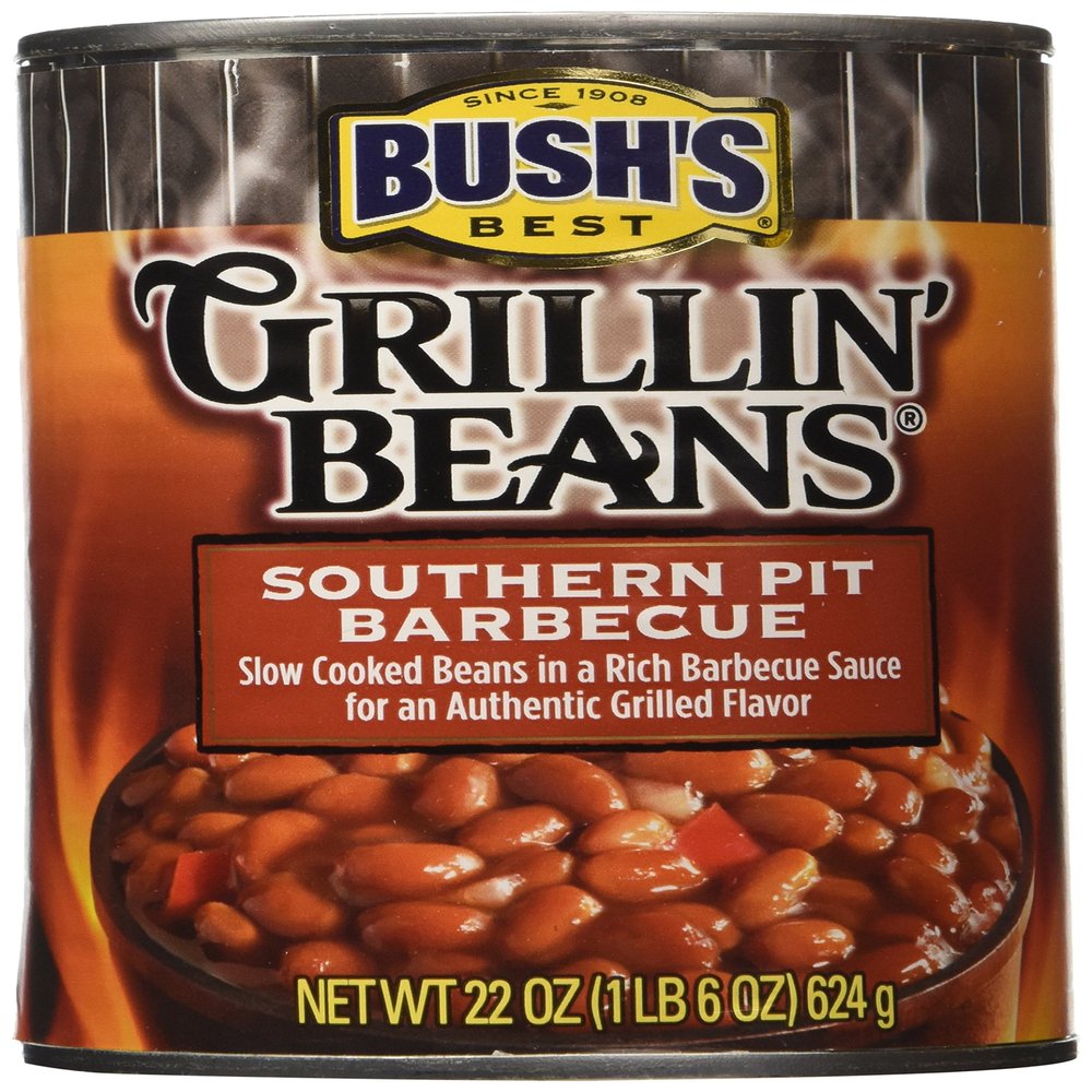Bush's Best, Grillin' Beans, Southern Pit Barbecue, 22oz. Can (Pack of 3)