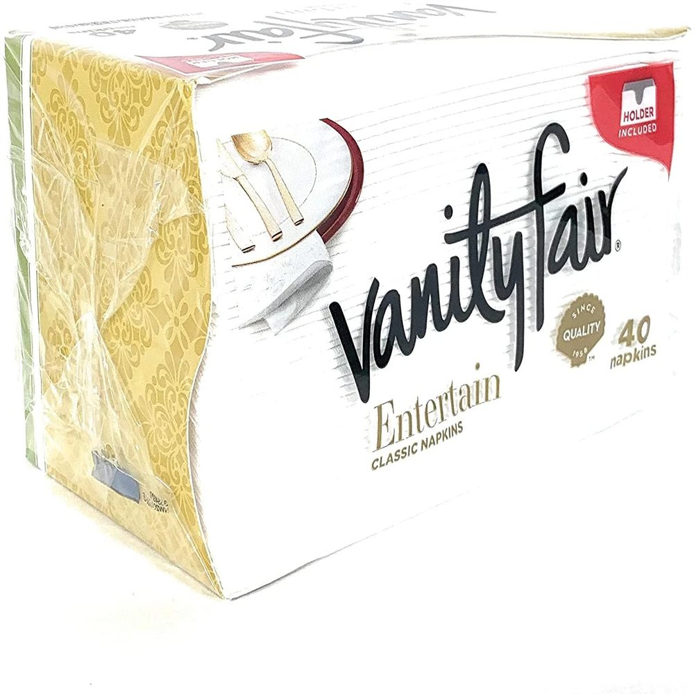 Vanity Fair Impressions Dinner Napkins, 3-Ply, 40 ct (Pack of 2)