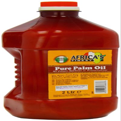 Africa's Finest Palm Oil 2 Litre (Pack of 6) - 100% Pure Palm Oil, No Additives or Preservatives, Ideal for Cooking, Frying & Traditional African Dishes