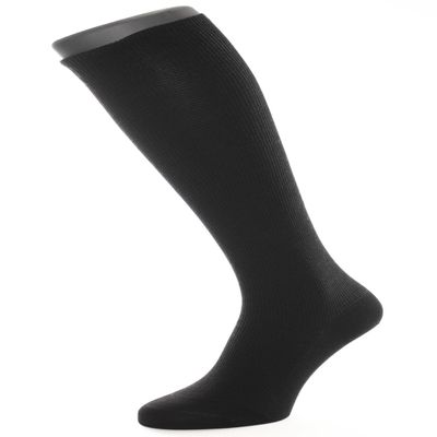 ALBERT KREUZ men?s compression travel and flight support over-the-calf socks 10,5 mmHg, black EU 47-49 / UK 12-13.5