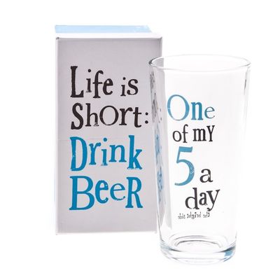 The Bright Side Glass - One Of My 5 A Day - Drink Beer