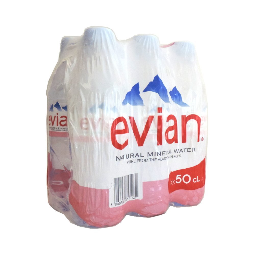 Evian Natural Still Mineral Water (500ml) - Pack of 6