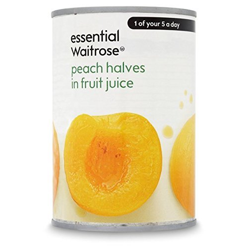 Peach Halves in Fruit Juice essential Waitrose 410g
