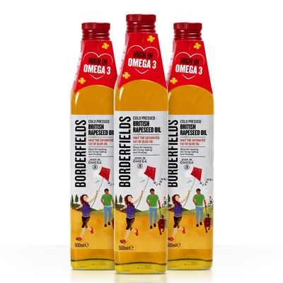Case of 6 x 500ml Borderfields Cold Pressed Rapeseed Oil