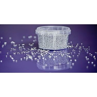 100g Silver Edible 2mm Tiny Sugar Pearls/Balls for Cake Cupcake Sprinkles Dec...