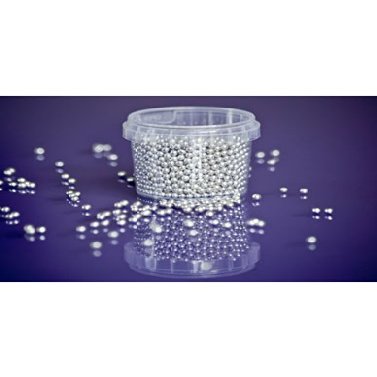 100g Silver Edible 4mm Tiny Sugar Pearls/Balls for Cake Cupcake Sprinkles Dec...