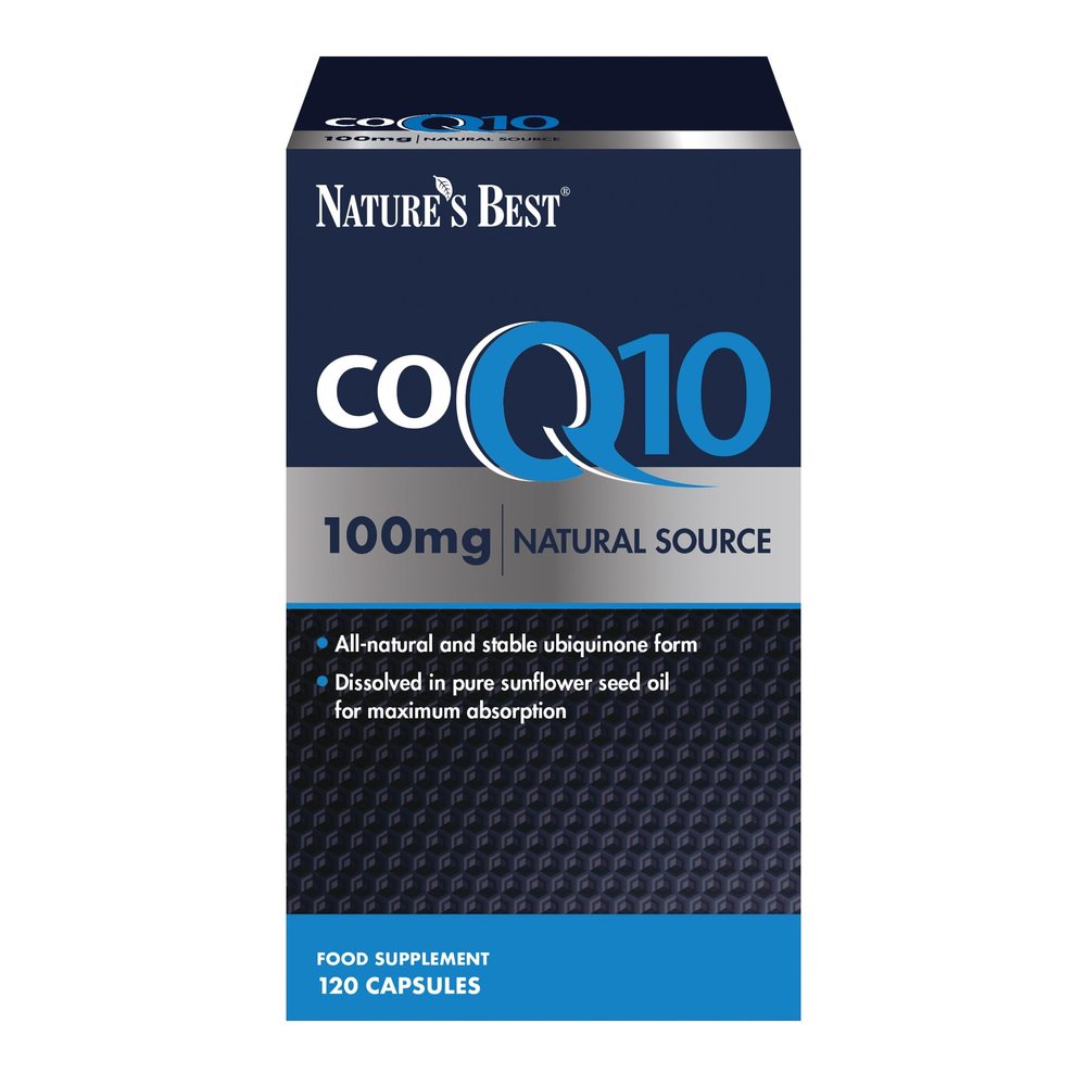 Nature's Best Co Enzyme Q10 - High Strength CoQ10 Supplement - One-a-Day - High Potency, Fast Absorption - UK Made - 100mg, 120 Capsules (4 Months' Supply)