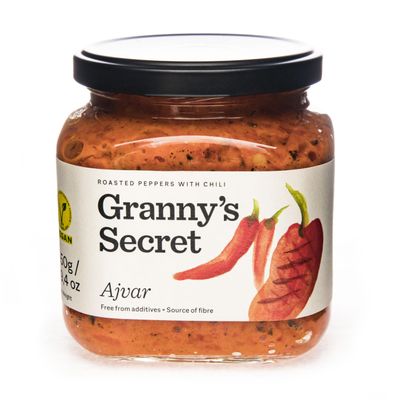 Ajvar Hot Roasted Red Pepper Relish 550g by Granny's Secret