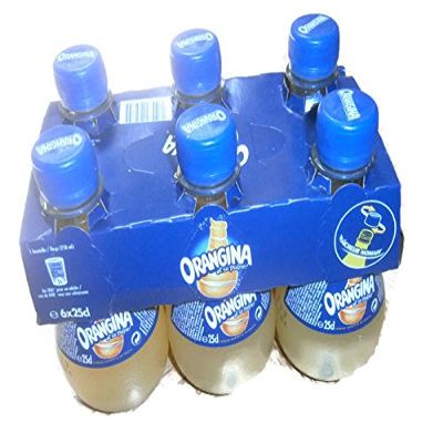 Orangina Bottles, PET, lemonade from France, 6 x 250 ml