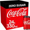 Coke Zero Fizzy Drinks 24 x 330ml Cans view 1