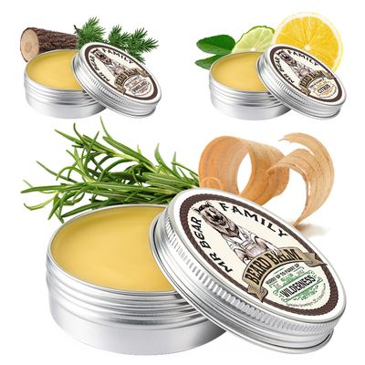 Beard Balm Beard Wax for Men Nourishing Beards Conditioner Beards Moisturiser Contains Shea Butter + Beeswax + Jojoba Oil Scented Mustache Softener Styling Balm (Wilderness, 60ml)