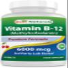 Best Naturals Vitamin B-12 as Methylcobalamin (Methyl B12), 6000 mcg 120 Sublingual Tablets view 1