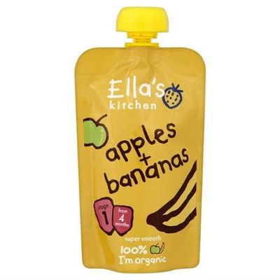 Ella's Kitchen Organic Apples & Bananas Stage Baby Food 1 120g