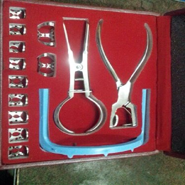 Dental Dentist Rubber Dam Kit, Complete Set in Safety Casing