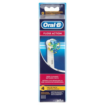 6 x Oral-B Floss Action 4 Brush Heads