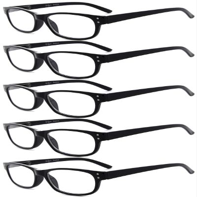 Reading Glasses by Eyekepper: 5-Pack Spring Hinges Vintage Reading Glasses Readers Black +4.00