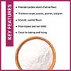 JALPUR MILLERS Premium Potato Starch (Farina Flour) 200g  Ideal for Thickening Soups, Sauces & Gravies  High-Temperature Tolerance, Non-GMO, Natural White Powder, Perfect for Baking & Frying view 2