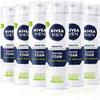 NIVEA MEN Sensitive Shaving Foam Pack of 6 (6 x 200ml) Sensitive Skin Shaving Foam, Shave Gel for Men, Shaving Gel for Irritated & Dry Skin with Witch Hazel view 1