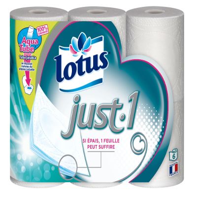 Lotus Just-1 - Toilet Paper (4 Packs of 6 Rolls Each)