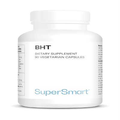 BHT (Butylated Hydroxytoluene)  Fights Oxidative Stress  Powerful Antioxidant & Antiviral  Anti-Age  Vegan  SuperSmart