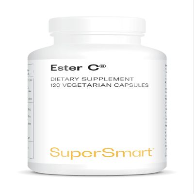 Ester C - Non-Acidic Vitamin C - Patented - Helps Reduce Fatigue and Strengthen The Immune System - Easy to Digest - Vegan - Gluten-Free - SuperSmart