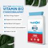 Health4All Vitamin B12 Cyanocobalamin 50mcg 180 Tablets 6 Months Supply, VitB12 Supplement, Contributes to The Reduction of Tiredness and Fatigue, Vegan & Gluten-Free | Made in UK view 2