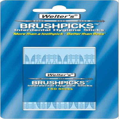 Welsters Interdental Brush Picks 150 Soft Disposable Tooth Cleaning Brushes for Gaps Between Teeth, Gentle Gum Care, Plaque & Food Removal, Flexible Floss Stick Alternative for Daily Oral Hygiene