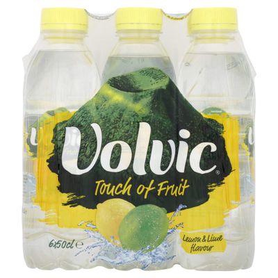 Volvic Touch of Fruit Lemon & Lime Flavoured Water 6 x 500ml