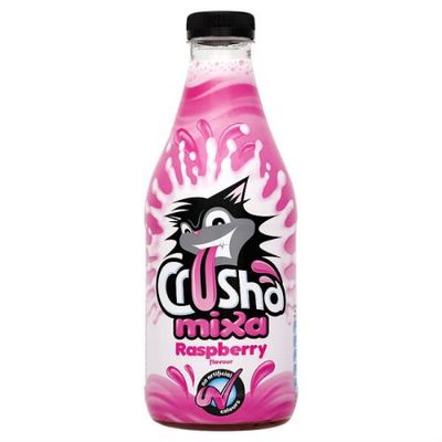 Crusha Mixa Raspberry Flavour Milk Shakes 1 Litre Case of 12