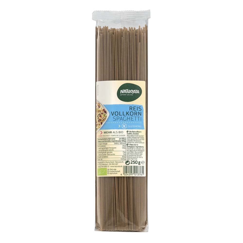 Naturata Organic Spaghetti Rice Whole Grain, 250 g