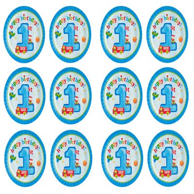 1st Birthday Cake Toppers: Blue