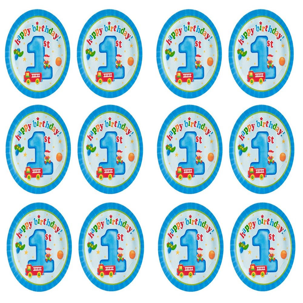 1st Birthday Cake Toppers: Blue