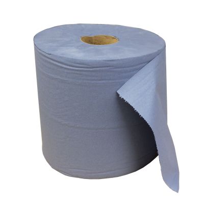 AllTrade Direct 2 x Jumbo Industrial Blue Roll 2 Ply 350m Embossed Heavy Duty Paper Hand Towel Workshop