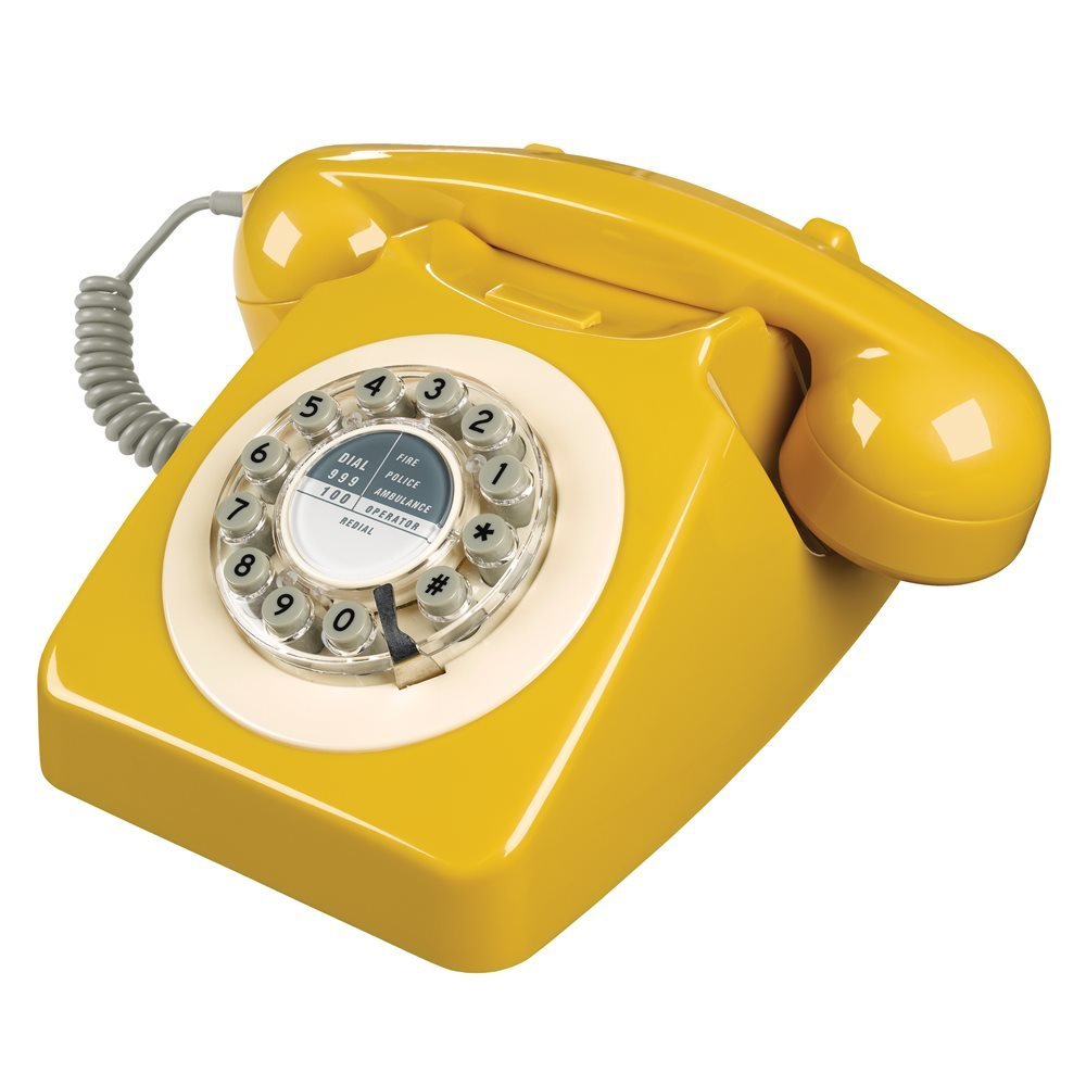 Wild and Wolf Retro Telephone 746 in English Mustard