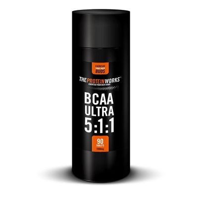 BCAA Ultra, Finest Amino Acids, 5:1:1 Leucine, Isoleucine & Valine, Essential BCAA Supplement, Pre & Post Workout, Muscle Growth & Repair, Vegan, 90 Tablets - Protein Works