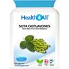Health4All SOYA Isoflavones 40mg per Capsule, 60 Capsules 2 Months Supply, Menopause Support Supplement, High Strength SOYA Isoflavones 40% Extract, Non-GMO, Non-Irradiated, 1 a Day | Made in UK view 1